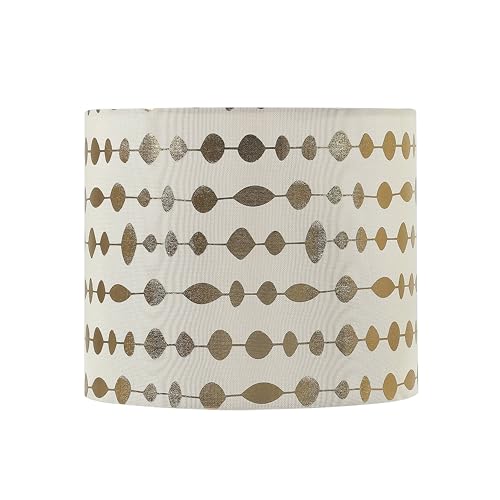 Aspen Creative 31104 Transitional Drum (Cylinder) Shaped Spider Construction Lamp Shade in Beige with Gold Print, 12" Wide (12" x 12" x 10") by Aspen Creative - Image 3