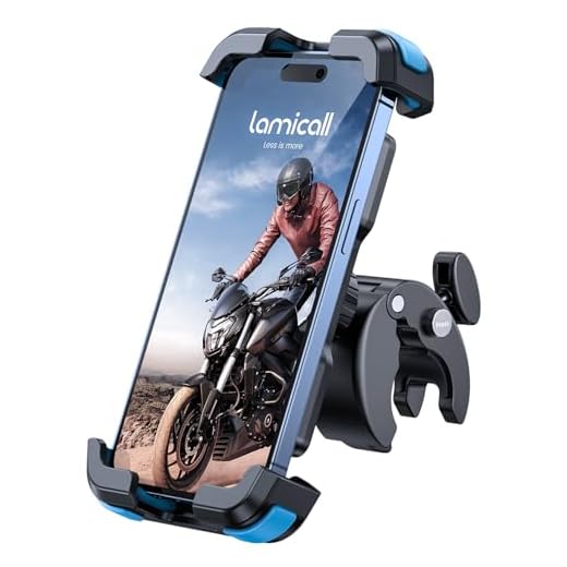 Lamicall Handyhalterung Motorrad, Handyhalter Fahrrad - 2026 Universal 360° Lenker Halter für iPhone 17 16 15 14 Pro Max Plus, SE, 13 12 Pro Max Mini, 11 Pro Max, Xs, XR, X, Samsung S23, Smartphone