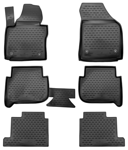 WALSER XTR Gummi Fussmatten Auto für VW Touran I, II, 7 Sitze, 2003-2015,...
