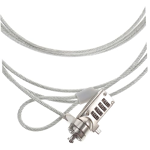 KICHOUSE 1.8m Laptop Locking Cable Security Lock -Theft Device for Tablets Laptops Resettable Code Cable for Home Use