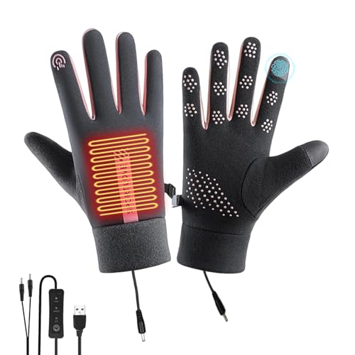 Gants chauffants USB imperméables pour ski et randonnée hivernale