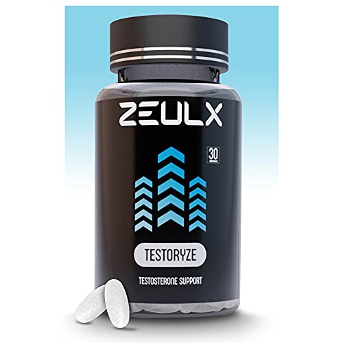 Testoryze by Zeulx for Men | Athletic Performance and Testosterone Booster | Tribulus, Zinc, Magnesium, Vitamin B6, DIM | 60 Tablets (Veg) Testoryze by Zeulx for Men | Athletic Performance and Testosterone Booster | Tribulus, Zinc, Magnesium, Vitamin B6, DIM | 60 Tablets (Veg)