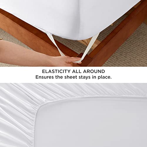 Image of Bedsure Twin XL Sheets Dorm Bedding, GentleSoft Breathable Extra Long Twin Sheets & Pillowcases, Moisture Wicking Cooling, Deep Pocket Fits Mattress Up to 21 Inches Thick, White