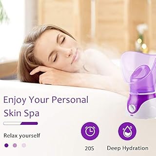 Facial Steamer, Professional Spa Home Face Steamer Sauna Pores Cleanse-BPA Free Warm Mist Moisturizing Humidifier-Leakproof-Temp Control-Fast Steam Sprayer-bonus 4 Piece Stainless Steel Skin Kit