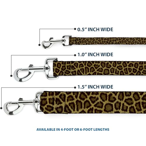 Laisse marron léopard Buckle Down imprimé haute définition nylon 183 cm - 4