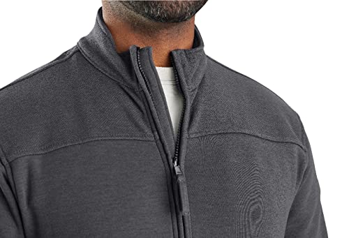 Image of Carhartt Men's Flame Resistant Rain Defender Relaxed Fit Mock Neck Fleece Pullover