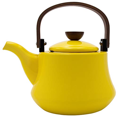 Enameled Tea kettles, AIDEA 1.8 Quart Ceramic Tea Kettle for Stovetop Induction, Enamel-on-Steel