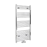 Hudson Reed Neva - Radiador Toallero 1188mm x 600mm con Acabado Cromado para Conexión Central