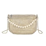 XNBTFK Gold Bag, Elegant Gold Clutch Bag for Women, Stylish Gold Handbag for Parties, Weddings & Social Events for Fashion Enthusiasts