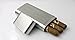 CNFLASK Stainless Steel 3-Finger Cigar Case Three-Fingers Cigar Tube Pocket 3 Cigar Holder (Brushed)