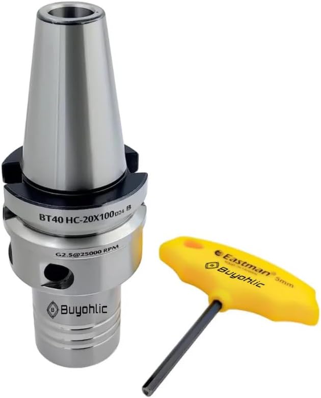 Buyohlic Chuck Adaptor Holder BT40 II Hydrogrip II Cutter Diameter 20 x 100 mm Long II Balanced upto 25000 RPM (20 to 3 mm)