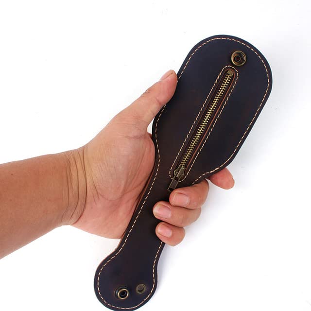 GenericfashionAE - Boston Racket Gryene Jack Sap Genuines Leather Соaпѕ Purse Bag Cowhide Pocket Pouch Multi Function EԀС Tool (Dark Brown)