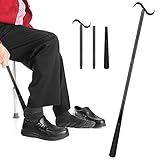 【Leicht abnehmbar für Reisen】: Einzigartiges Design Aufteilung in drei kurze Teile; Es kann an Ihre Länge angepasst werden， Abnehmbar und verstellbar, 33,5 Zoll lang genug. Der abnehmbare Schuhlöffel passt problemlos in eine Handtasche, ein Handgepäck oder eine Tragetasche für unterwegs und zur kompakten Aufbewahrung.