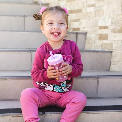 Image of Zak Designs Kelso Toddler Cups For Travel or At Home, 15oz 2-Pack Durable Plastic Sippy Cups With Leak-Proof Design is Perfect For Kids (Sweet Berry, Lemon Zest)
