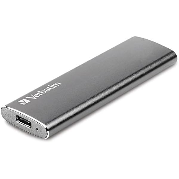 Verbatim Vx500 SSD, 120 GB, szary kosmiczny, 29 g, zewnętrzny dysk SSD, USB 3.0 SSD, lekki dysk SSD zewnętrzny, do Windows i Mac OS X, przenośny napęd, USB-C, pamięć flash o dużej prędkości