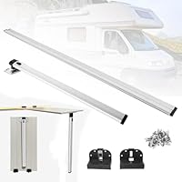 Abnehmbares Tischbein und Gleitschiene für Wohnmobil Yacht, 73cm/28 Zoll Zusammenklappbare Beine, 100cm/38 Zoll führungsschienen, Stabiles, Abnehmbares Tischbein, Wohnmobil Tischsockelhalterung