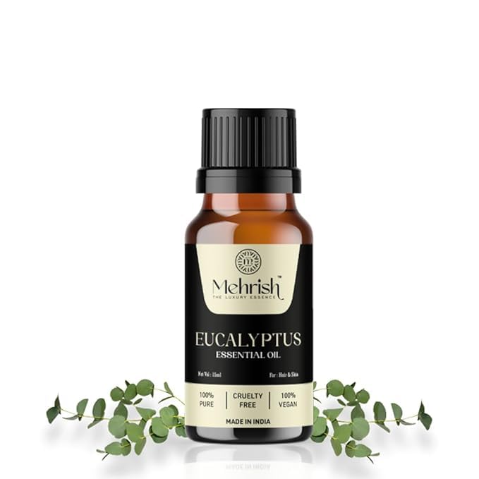 Mehrish Eucalyptus Essential Oil | 15ml Pack of 3 | 100% Pure & Natural Luxury Aroma Oil for Home Fragrance | Best for Aromatherapy | Helps in meditation | Used in Diffusers, Candles, Air Fresheners, Soaps - Image 2 thumbnail