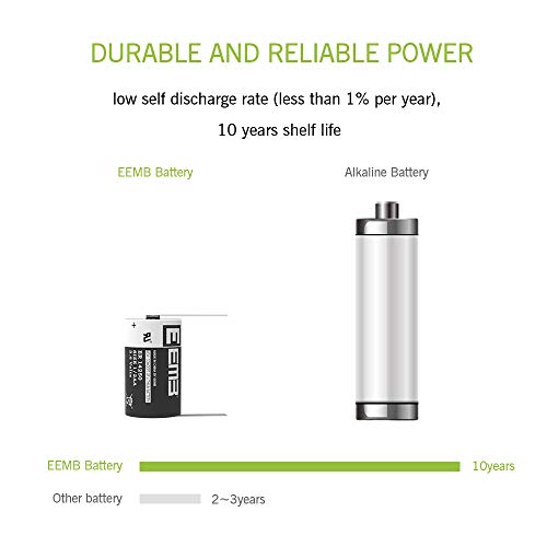 Eemb Er14250 Nonrechargeable 3.6V Lithium Battery With Tabs Li-Socl₂ 1/2 Aa Size 1200Mah High Capacity Ul Certified Single-Use 3.6V Lithium Thionyl Chloride Battery Do Not Charge Battery #TOP7