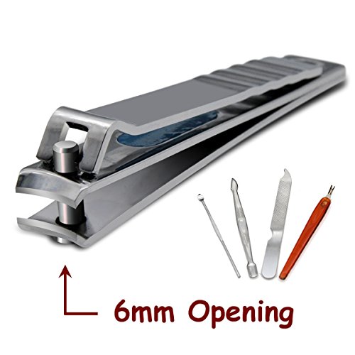 Cortauñas Grande, AYADA 6mm de Ancho Apertura Cortadora para Uñas Delos pies Gruesas y Duras