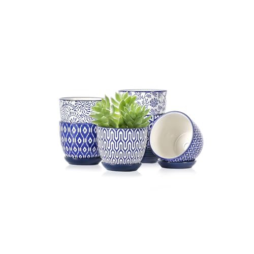 Selamica Ceramic Succulent Pots, 3.5 Inch Small Plant…