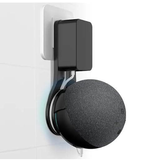 Suporte de Tomada Alexa Echo Dot 5ª Geração Preto