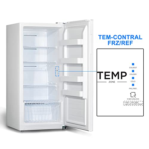 Techomey HSD-507WMU Frost Free Upright Freezer/Refrigerator 13.8 Cu.Ft, Standing Freezer With Front Single Door For Garage thumb #1