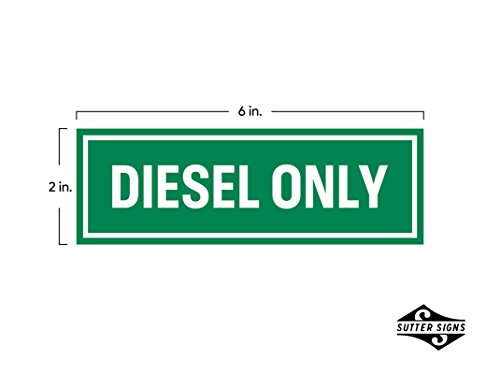 Diesel Only Sticker Sign 3-Pack | Weatherproof Adhesive Decal For Your Truck, Tractor, Fuel Can #TOP1