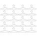 HEALLILY 20 Pcs Doll Clothes Hangers Dollhouse Miniature Wire Hangers, Metal Hangers for Doll Dress Necklaces (6.5CM Silver)