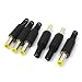 uxcell 5.5mm x 2.5mm DC Power Connectors Male Bucket Connectors Black 6Pcs