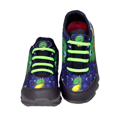 Kit Tênis De Led Infantil Menino Masculino Dinossauro + Chinelo, Tamanho 27