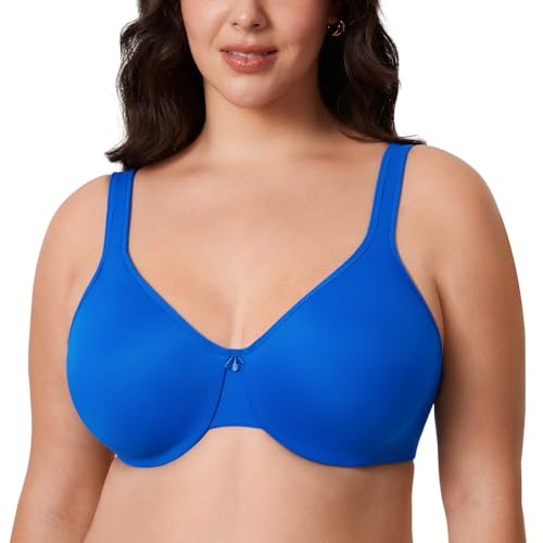 Image of DELIMIRA Women's Minimizer Plus Size Underwire Bras | Smooth, Full Coverage, Seamless, Tshirt Bra