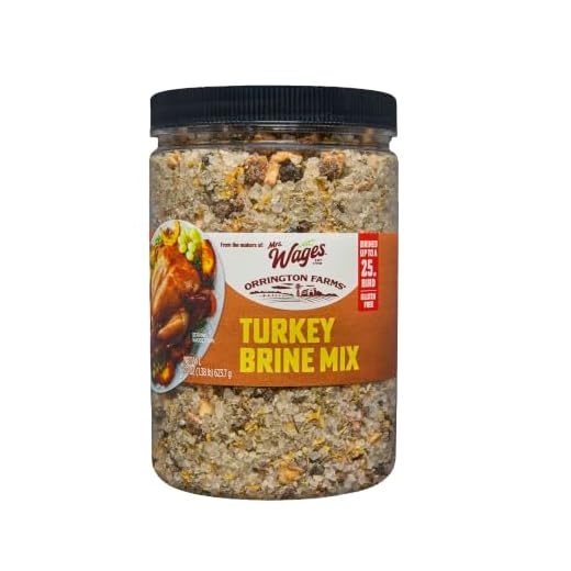 Mrs. Wages & Orrington Farms Turkey Brine Mix, Savory Blend, Gluten Free, 22 oz Jar