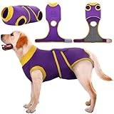 Picture of Kuoser Recovery Suit for Dogs Cats After Surgery, Professional Pet Recovery Shirt Dog Abdominal Wounds Bandages, Substitute E-Collar & Cone,Prevent Licking Dog Onesies Pet Surgery Recovery Suit