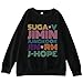 Bangtan Boy Sweater BTS Hoodie JIN JIMIN Rap-Monster Long Sleeve Pullover Jacket XL Black