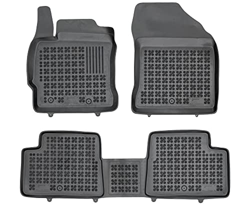 Rezaw Tapis de Sol en Caoutchouc pour Toyota Auris II, Auris II Hybrid (2012-2018) + nettoyant Plastique (Cadeau)
