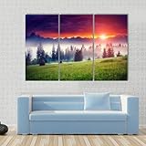 【Impressions pour la taille de la peinture murale】 20 pouces x 28 pouces x 3 pièces (50 cm x 70 cm x 3 pièces) Nos peintures sur toile peuvent toutes être personnalisées, si vous souhaitez montrer vos impressions sur toile à partir de photos. Chaque photo sur toile personnalisée, veuillez nous contacter directement.