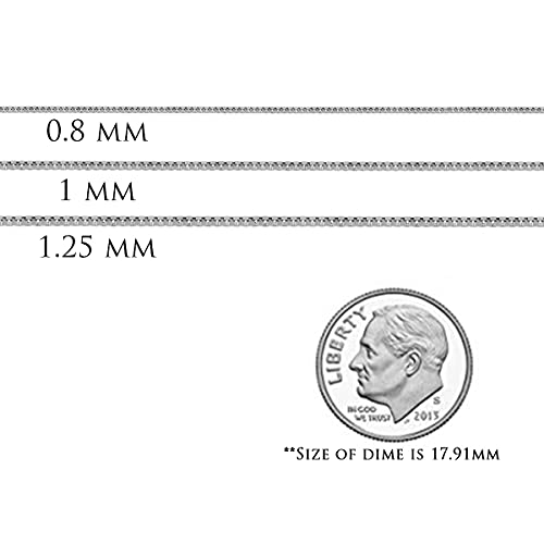 Sterling Silver Chain Necklace For Women Box 1Mm Tarnish Resistant Responsibly Sourced - Non-Migrating Clasp Design - Sterling Silver Chain Necklace - Italian Made In Italy - Quality Durable Sturdy 1Mm Chain For Women - Quality Gift Box - 925 Sterling Silver Chain Necklace (18 Inches) #TOP2