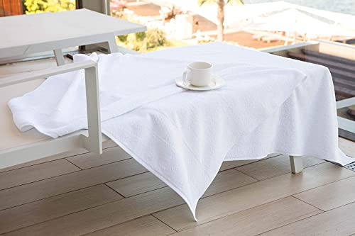 Extra Large Premium Bath Towels Set – 100% Cotton Towels For Hotel And Spa, Maximum Softness And Absorbency (4 Pack, White) Turkish Cotton Bath Sheet, (Oversized Large 40 By 87 Inches) #TOP2