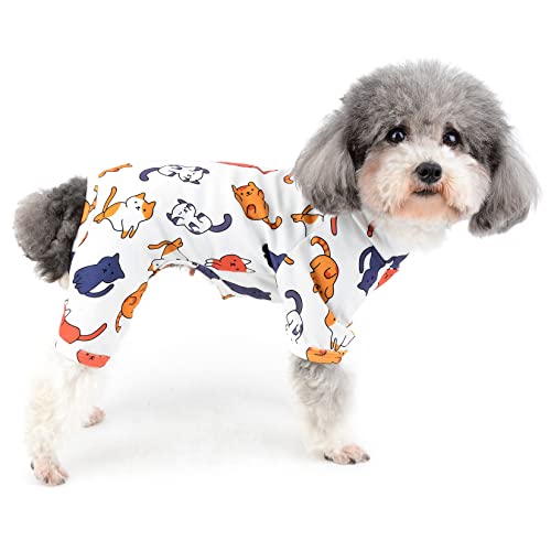 Pyjama pour chien et chat combinaison à motifs dessin animé - 7