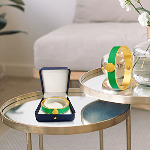 Love Friendship Bracelet Bangle Colorful Orange Enamel Bangles Bracelets For Women Teen Girls Party Fashion Bangles Stainless Steel Jewelry Birthday With Gifts Box (12Mm Green, Stainless Steel) #TOP6