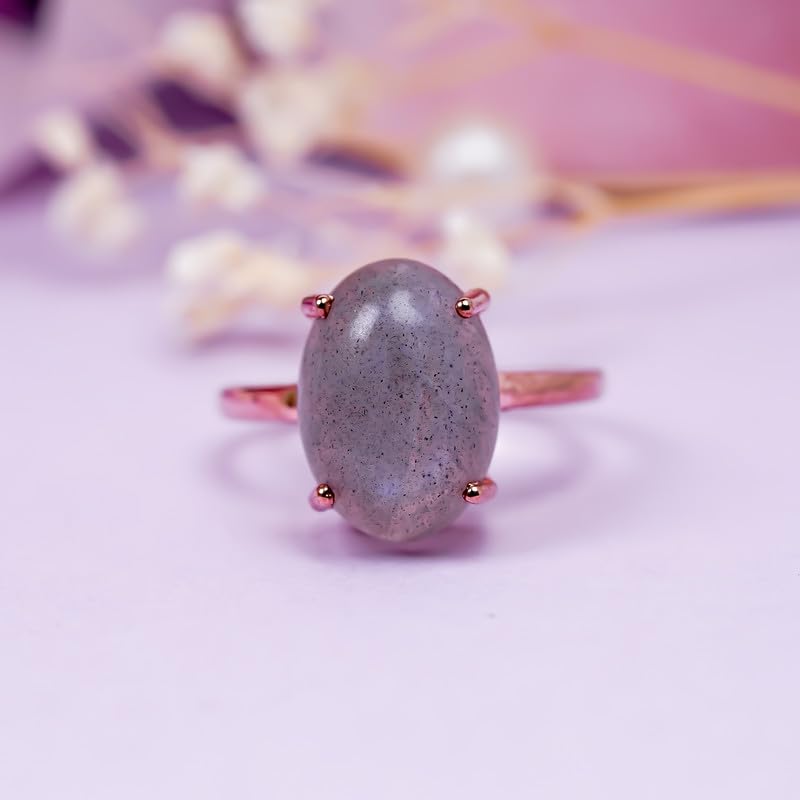 Bague mariage labradorite argent 925 | Le cadeau d'anniversaire idéal - 7