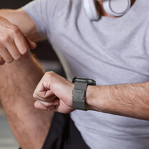 Image of Parachute Buckle Stainless Steel Metal Straps Compatible With Apple Watch Band 46mm Series 10, iwatch Ultra 2|Ultra Band 49mm, 9|8|7 45mm, SE2|6|5|4 44mm, 3|2|1 42mm - Black
