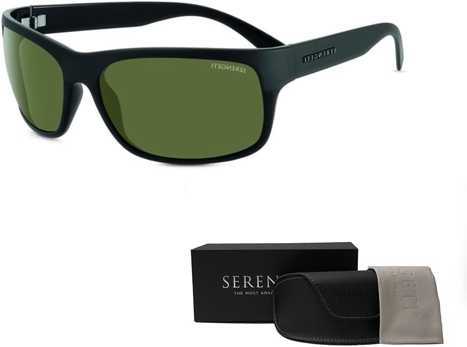 Serengeti Pistoia Round Sunglasses For Men +BUNDLE with ACCESSORY EYEWEAR KIT