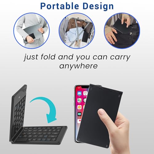 ANT WK150 Ergonomic Foldable Wireless Bluetooth Keyboard Split Travel Keyboard Wireless Rechargeable Portable Wireless Keyboard Compatible with iOS... - Image 6