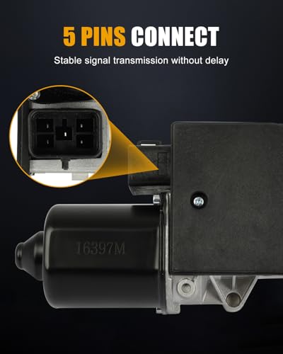 Image of ROADFAR Front Windshield Wiper Motor Fit for GMC for P3500 1993-1999 | Fit For Chevrolet For G10 1992-1995|For G20 For G30 P30 1993-1999|For GMC For G1500 1992-1995|OE 22110519|22137782|5 Pins