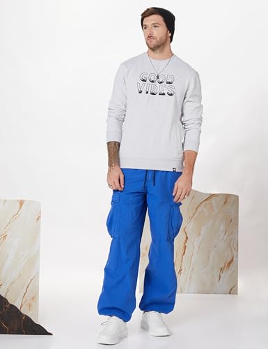 Image of Amazon Brand - Symbol Men Cotton Rich Light Weight Crew Neck Sweatshirt (Regular Fit)