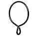 Ivilon Drapery Eyelet Curtain Rings - 2.3" Ring for Curtain Hook Pins, Set of 14 - Black