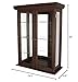 Design Toscano BN2430 Country Tuscan Wall Curio Display and Storage Cabinet, 26 Inches Tall, Wood Case with Glass Shelves and Doors and a Mirrored Back, Walnut Brown Finish