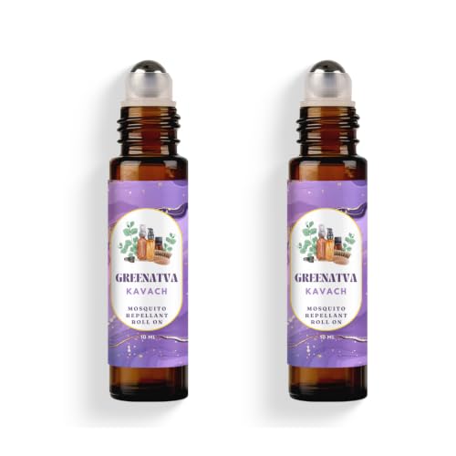 Image of Kavach by Greenatva Mosquito Repellent Roll On, Set of 2, 10ml