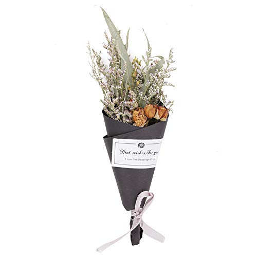 Ramo de flores secas artificiales para decoración miniatura 6